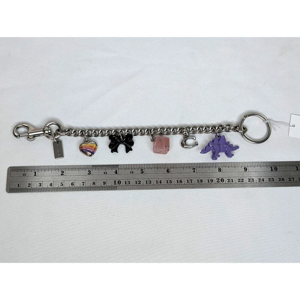 Coach Motif Chain Bag Charm, NWT